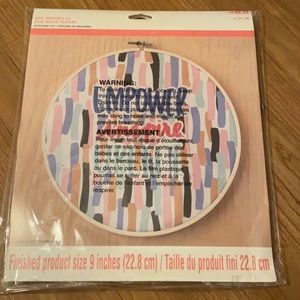 Stitchery kit. Finished product is 9 inches